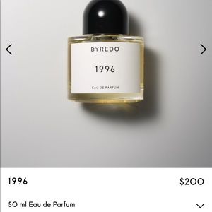 Byredo Parfums 1996 Inez & Vinoodh 50ml NWOT